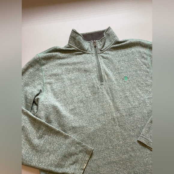 IZOD Lacoste Popover Pullover Quarter Zip Sweater SIZE L XL - Picture 2 of 3